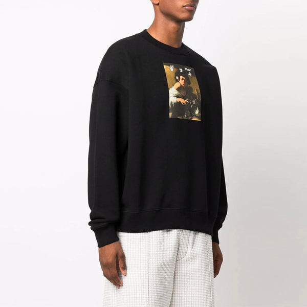 Толстовка men's fw21 caravaggio printing loose fit black Off-White, черный — фото 3