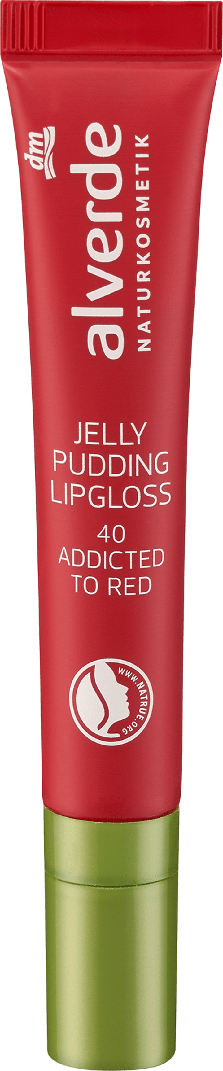 

Блеск для губ alverde NATURKOSMETIK Lipgloss Jelly Pudding 40 Addicted To Red, 10 ml