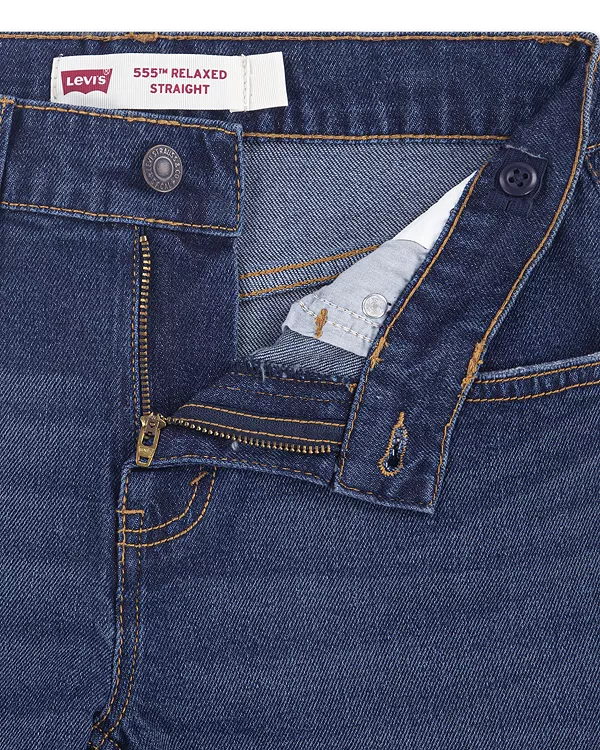 Детские джинсы прямого кроя 555 свободного кроя - для детей постарше. Levi'S, синий — фото 4