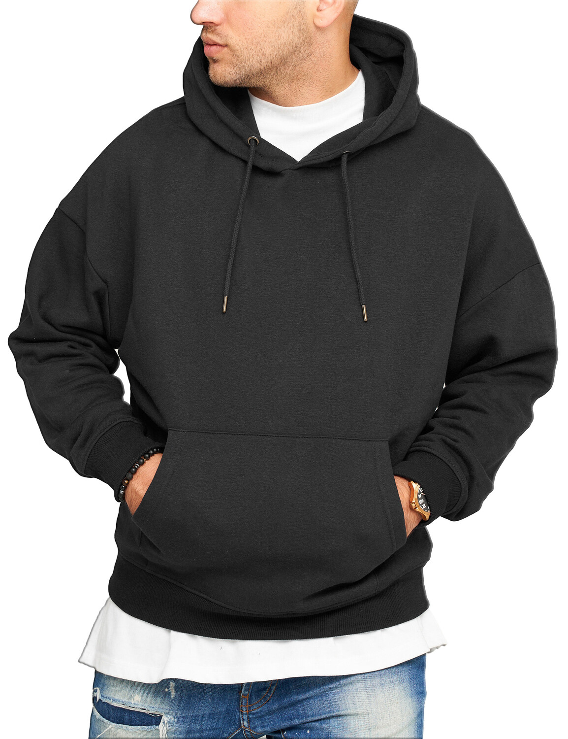 

Толстовка behype Kapuzenpullover BHPASTO Basic Oversize Einfarbig, черный