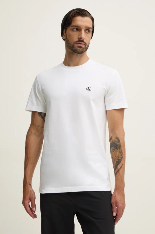 

Хлопковая футболка Calvin Klein Jeans, белый