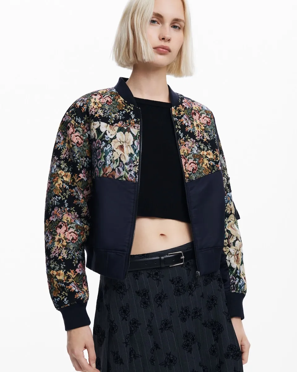 

Куртка-бомбер с принтом для женщин Desigual, черный