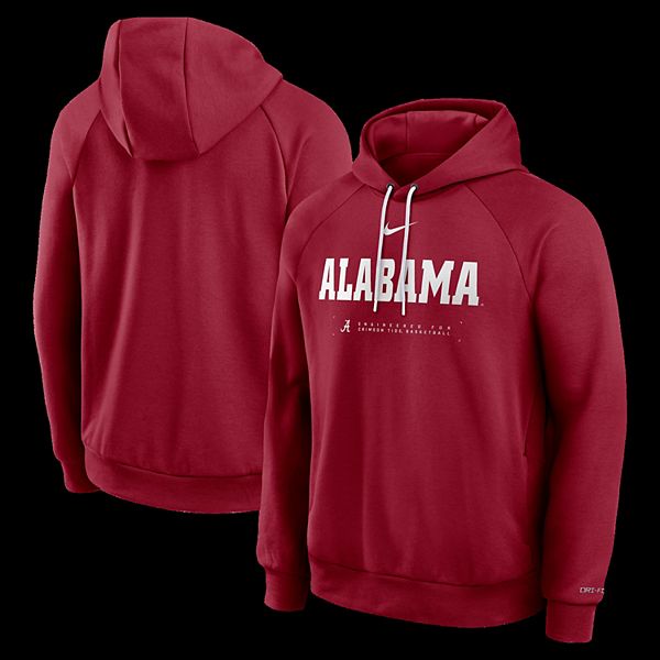 Мужская баскетбольная толстовка dri-fit raglan crimson alabama crimson tide 2025 courtside Nike