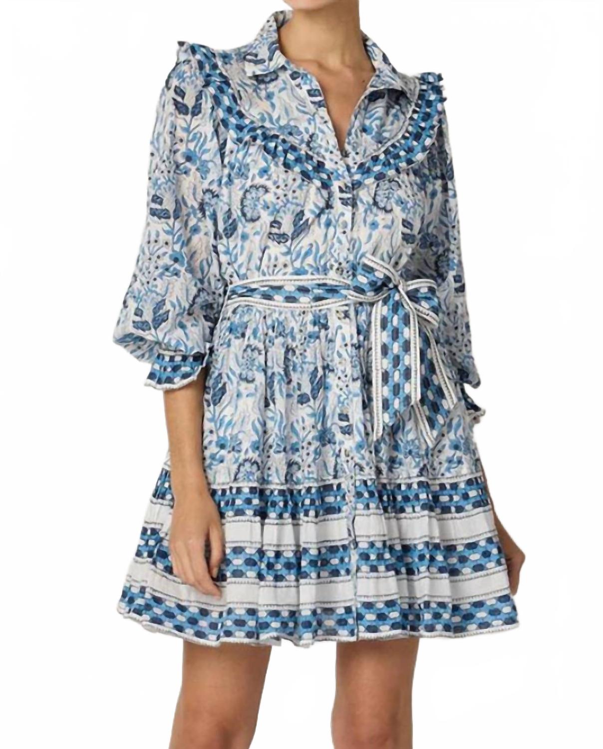 

Lotte мини-платье в винтажном голубом Cleobella