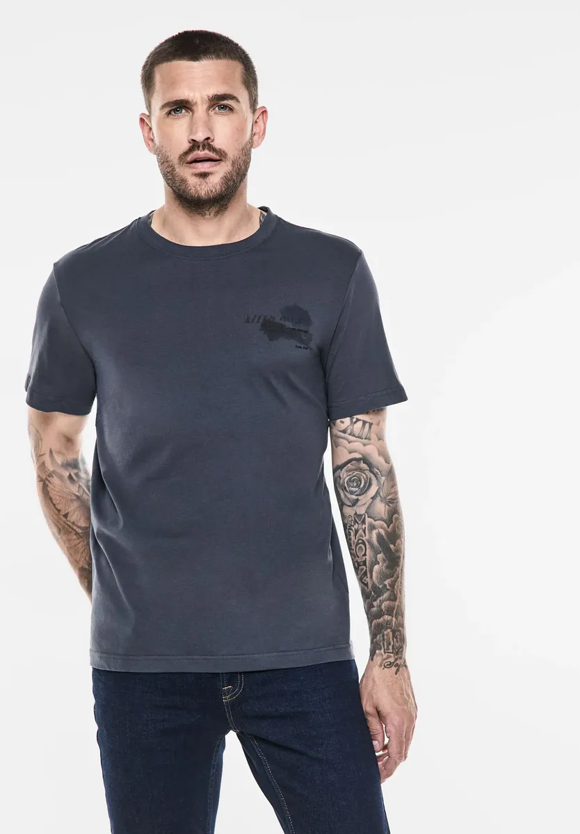 

Футболка STREET ONE MEN из чистого хлопка, синий