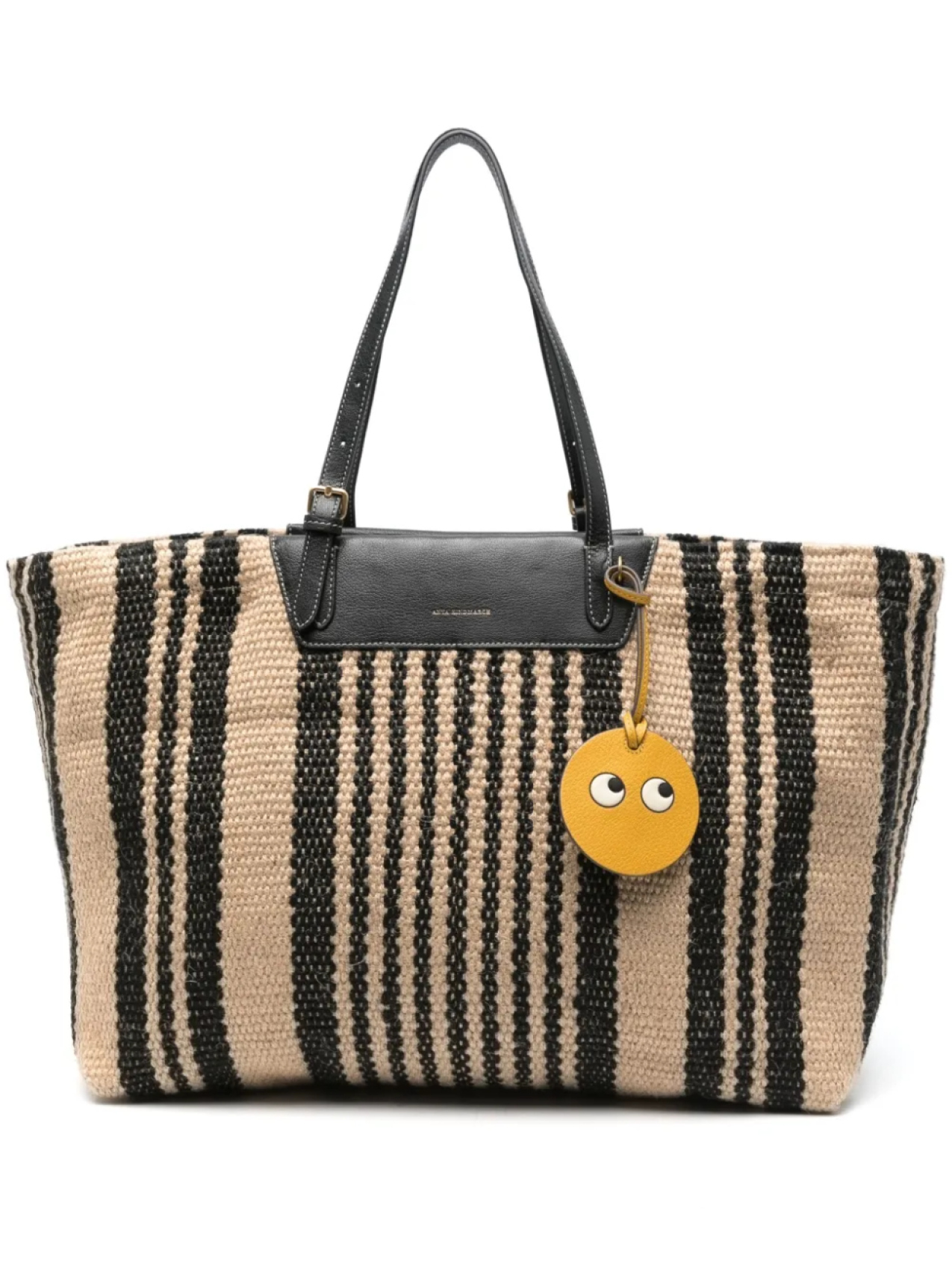 

Сумка-тоут Anya Hindmarch E/W из джута, черный