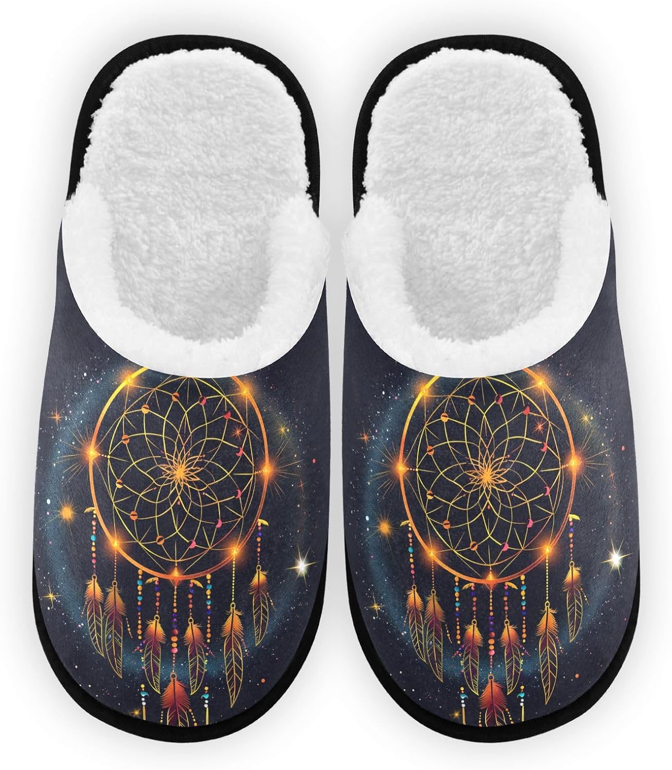 

Тапочки FENOCHE Dreamcatcher с фантазийным небом для женщин и мужчин, теплые, удобные, для путешествий и спа, с подошвой, предотвращающей скольжение, Multicolor