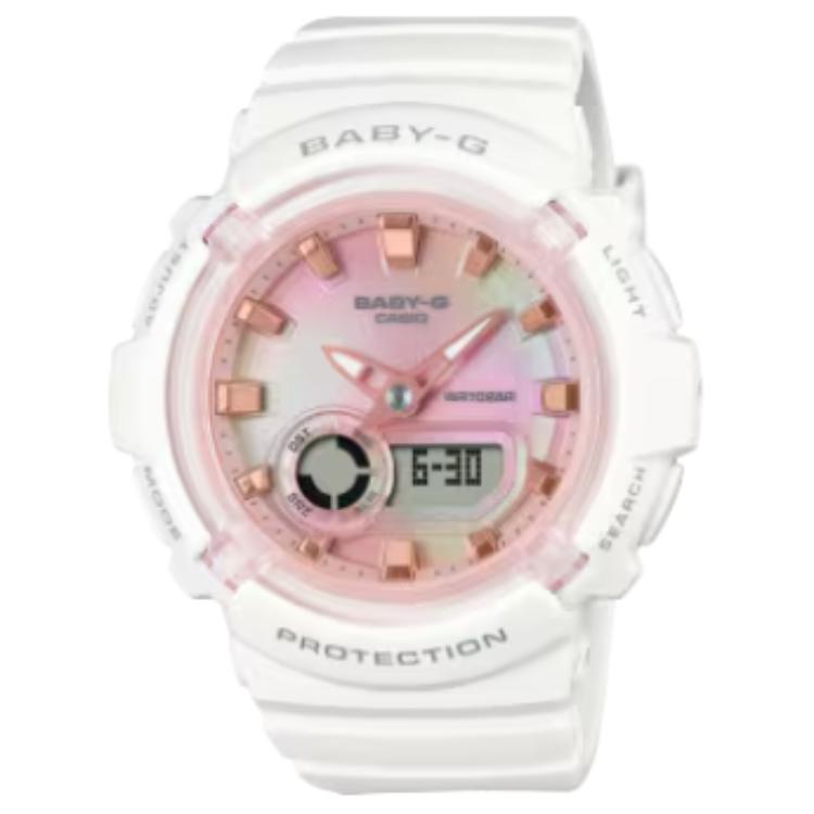 

CASIO Часы BGA 280 Collection Quartz Movement Resin Strap Watch Women's Watch Pink Watch Dial, Pink Watch Dial