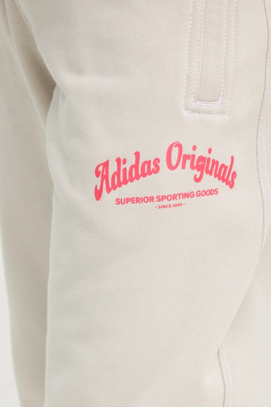 Хлопковые спортивные брюки Wabash Adidas Originals, бежевый — фото 4