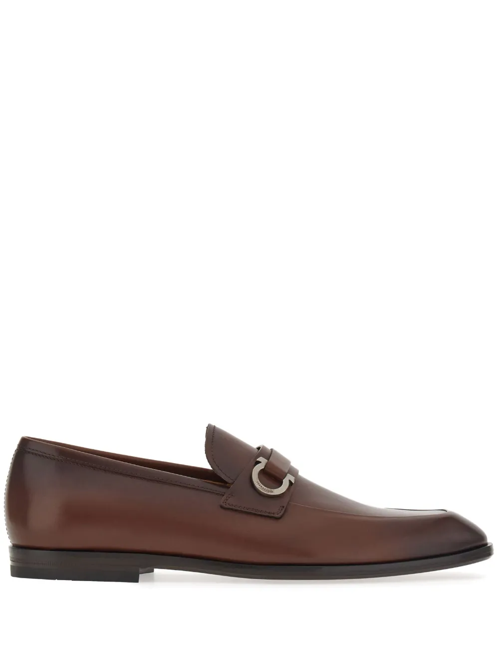 

Лоферы с пряжкой Gancini Ferragamo, коричневый