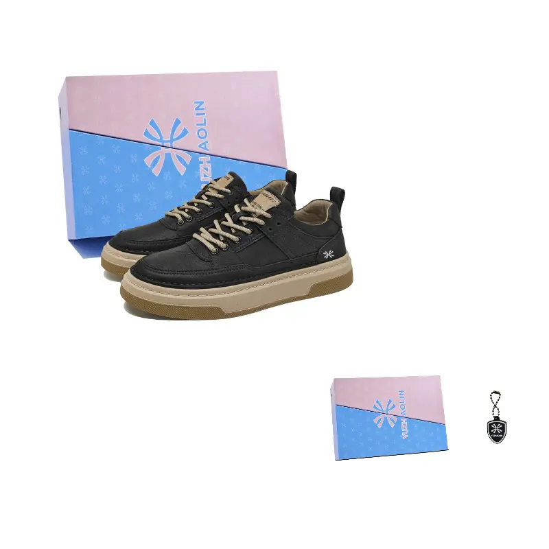 

YUZHAOLIN Термоустойчивые противоскользящие и износостойкие низкие скейтерские кроссовки мужские черные с флисовой подкладкой, цвет Black Fleece-Lined