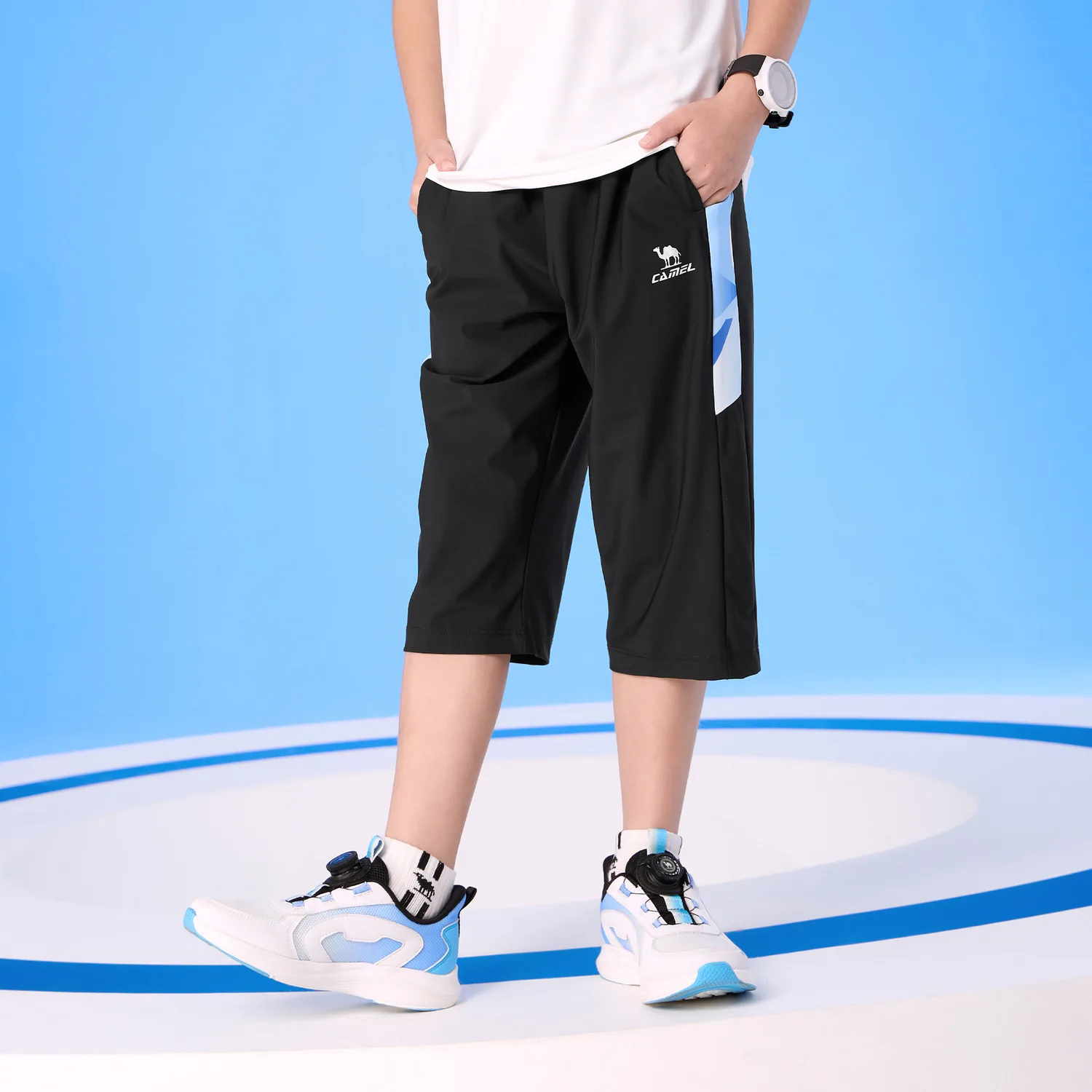 Детские шорты Moderate CAMEL, Phantom Black Yuanji Blue — фото 4