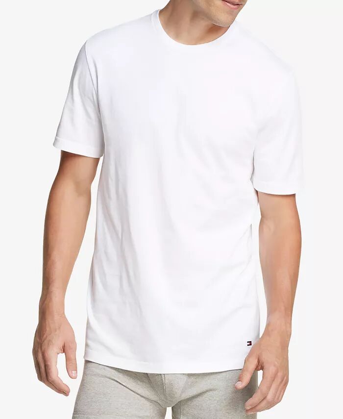 Мужские классические хлопковые майки, 3 шт Tommy Hilfiger, белый — фото 2
