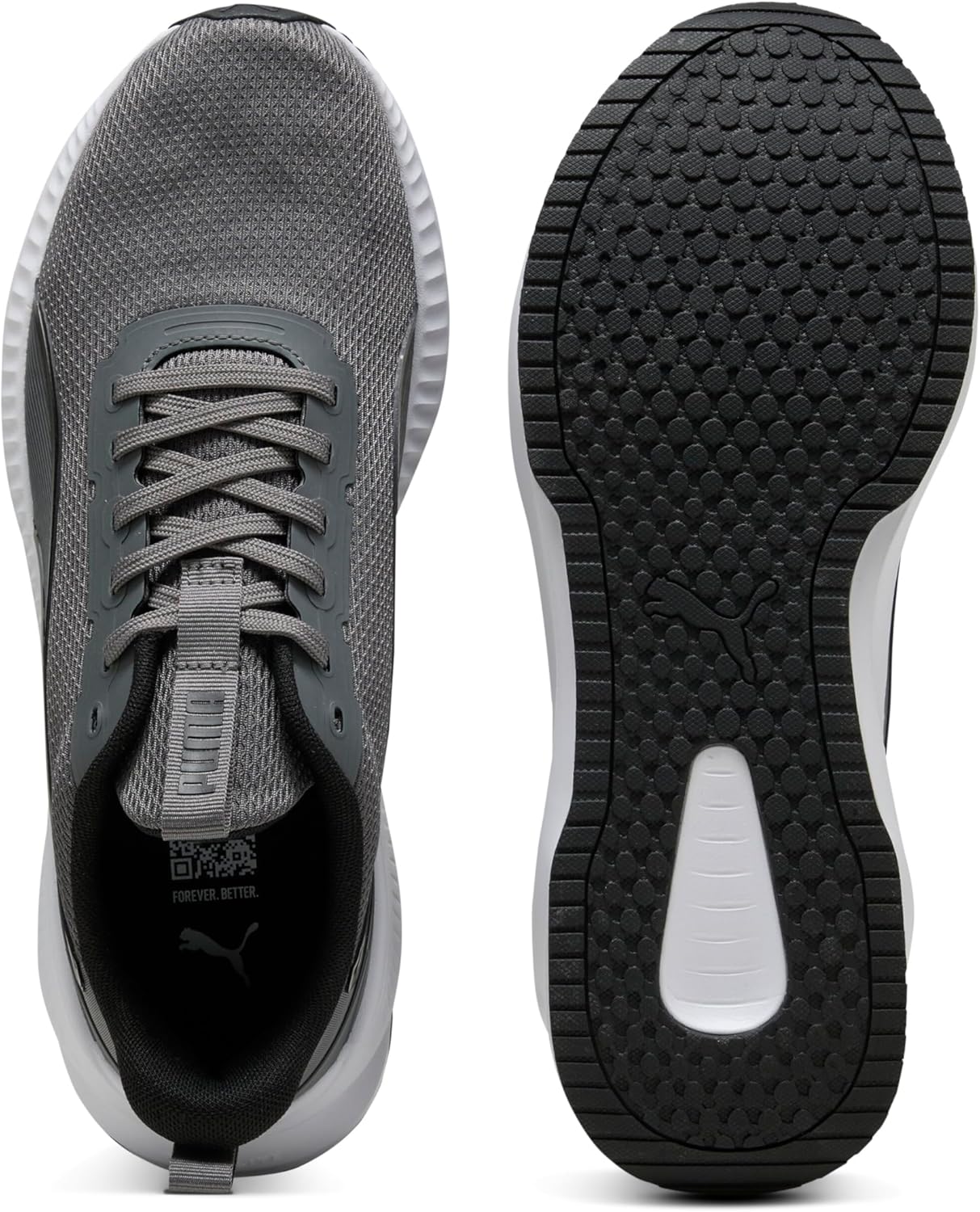 Кроссовки PUMA Unisex-Adult Flyer Lite 3, белый/черный/серый/темно-серый — фото 4