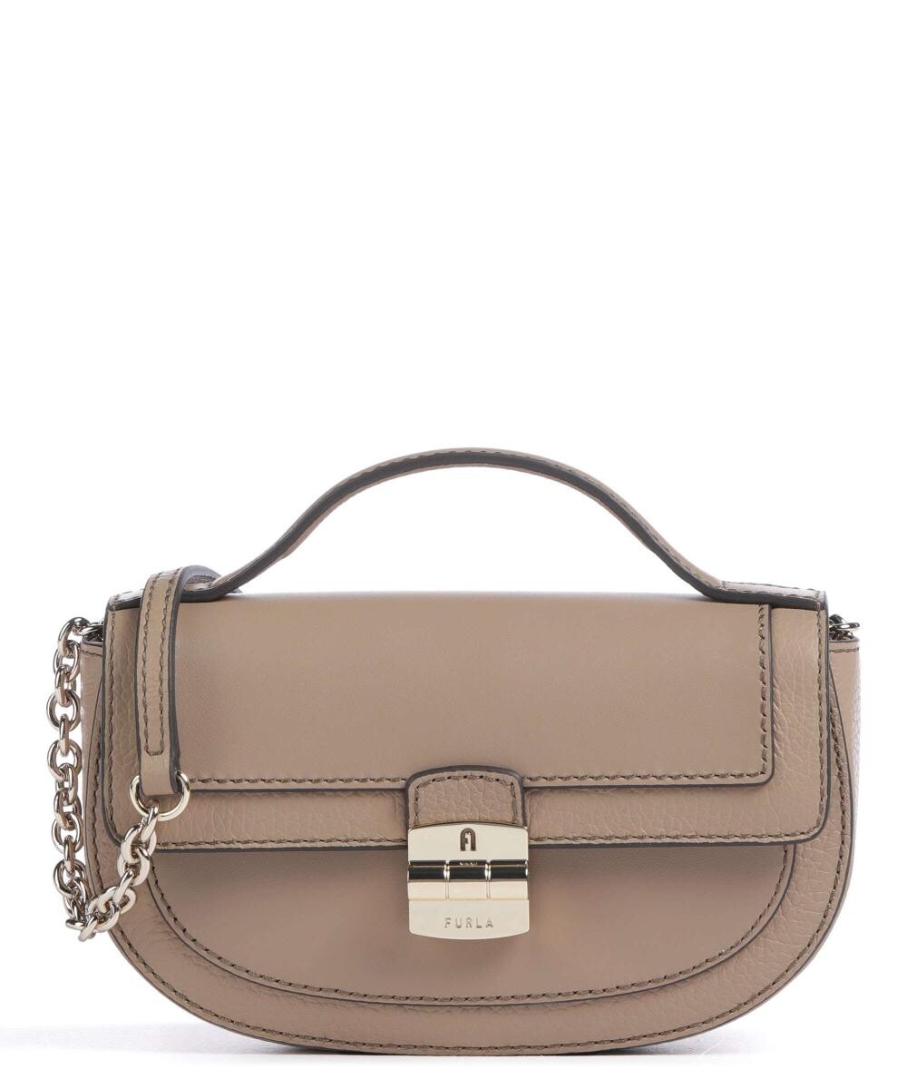 

Мини-Сумка через плечо Club 2 из зерненой кожи Furla, коричневый