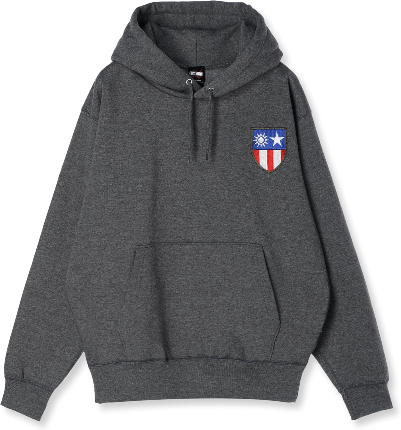 

Толстовка с капюшоном в стиле F, нашивка с гербом армии США, на флисовой подкладке, пуговицами, цвет угольно-серый F-Style