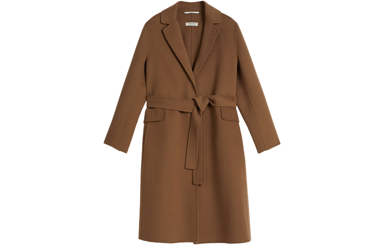 

Однобортное шерстяное пальто с поясом Max Mara MaxMara, Camel
