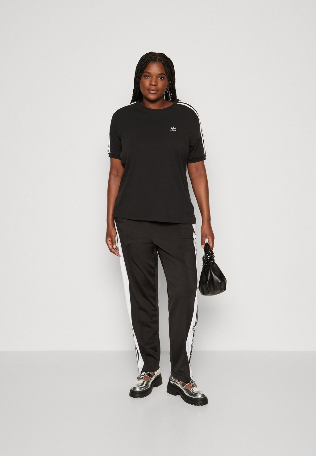 

Футболка с принтом 3-STRIPES BABY PLUS SIZE adidas Originals, черный