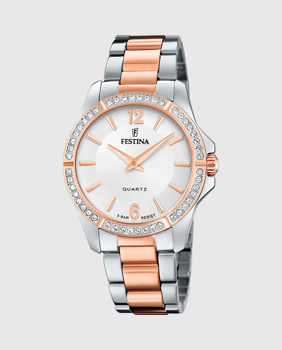 

Женские часы F20595/1 Mademoiselle из серебристой стали Festina, серебряный