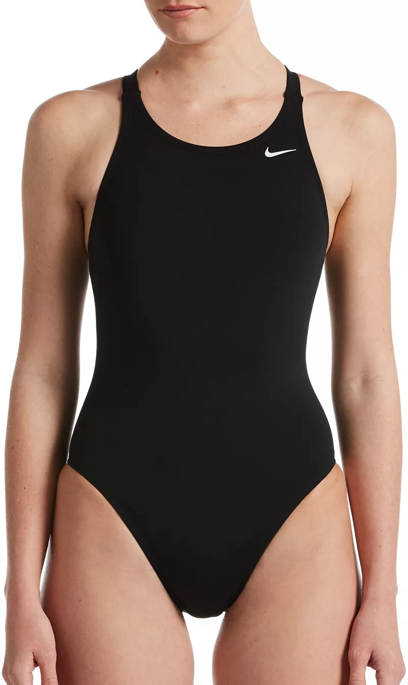 

Женский цельный купальник Nike HydraStrong Solid Fastback, черный