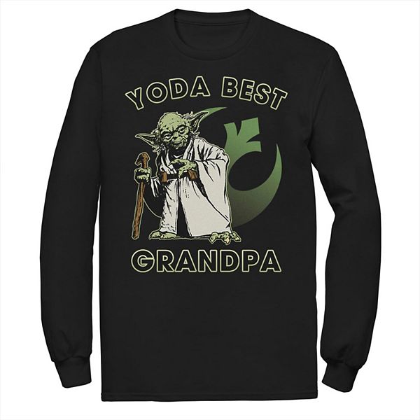 

Мужская футболка с длинным рукавом Star Wars Yoda Best Grandpa Rebel Logo Licensed Character