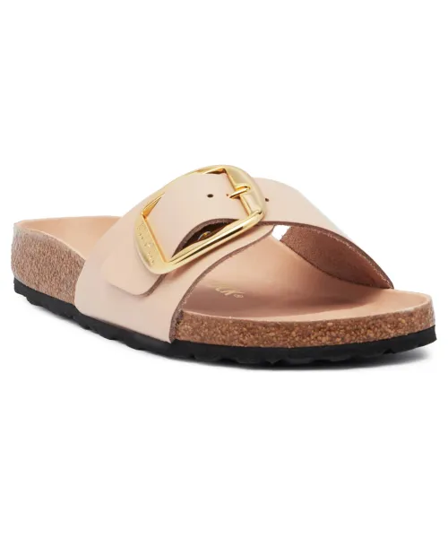Тапочки кожаные Madrid bb Narrow fit Birkenstock, бежевый