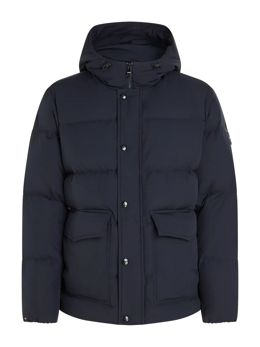 

Стеганая куртка Tommy Hilfiger "CL HILFIGER DOWN HOODED JACKET", с капюшоном, цвет Desert Sky