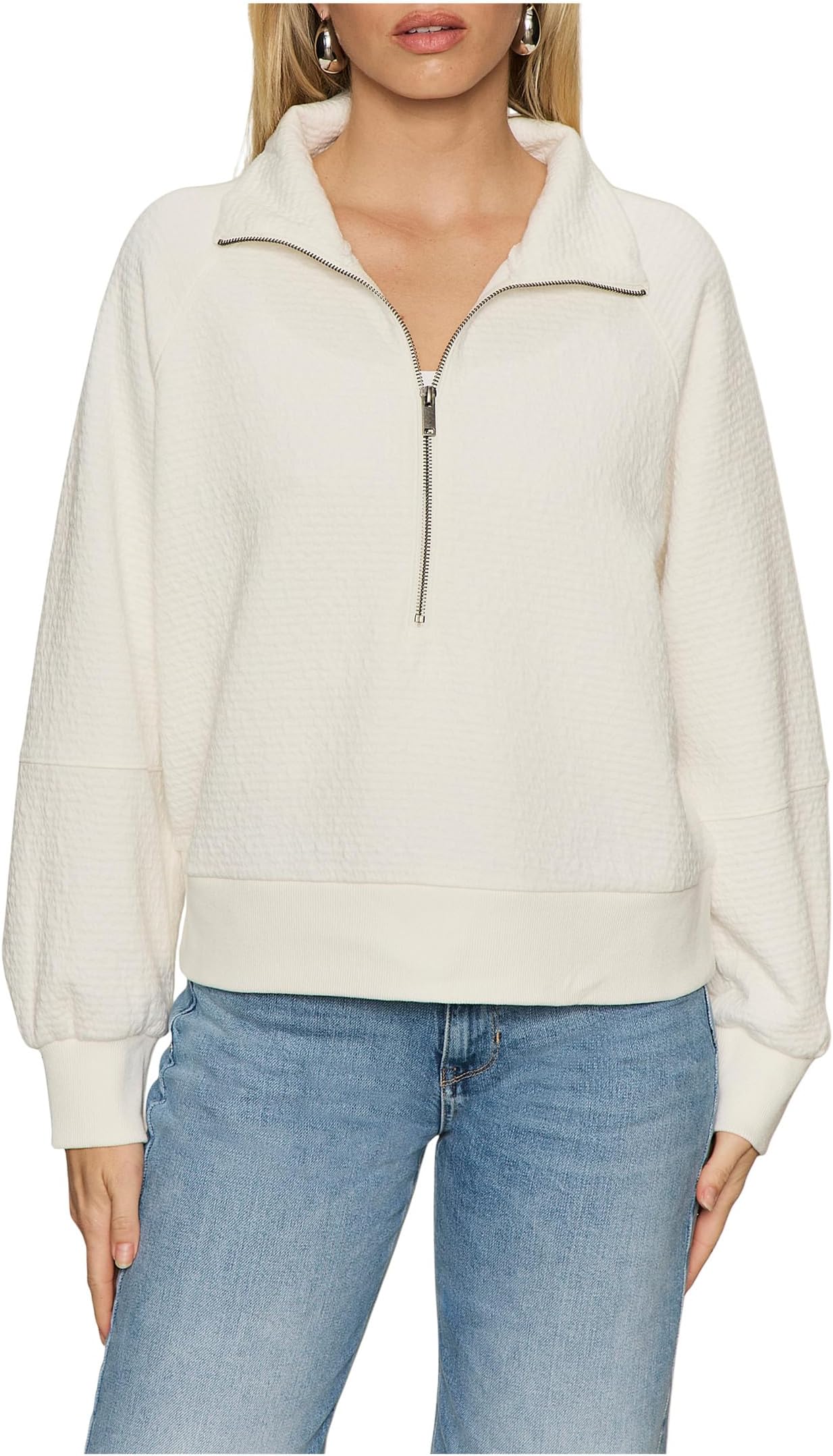 

Женская текстурированная кофта-поповер на молнии Sanctuary, Chalk