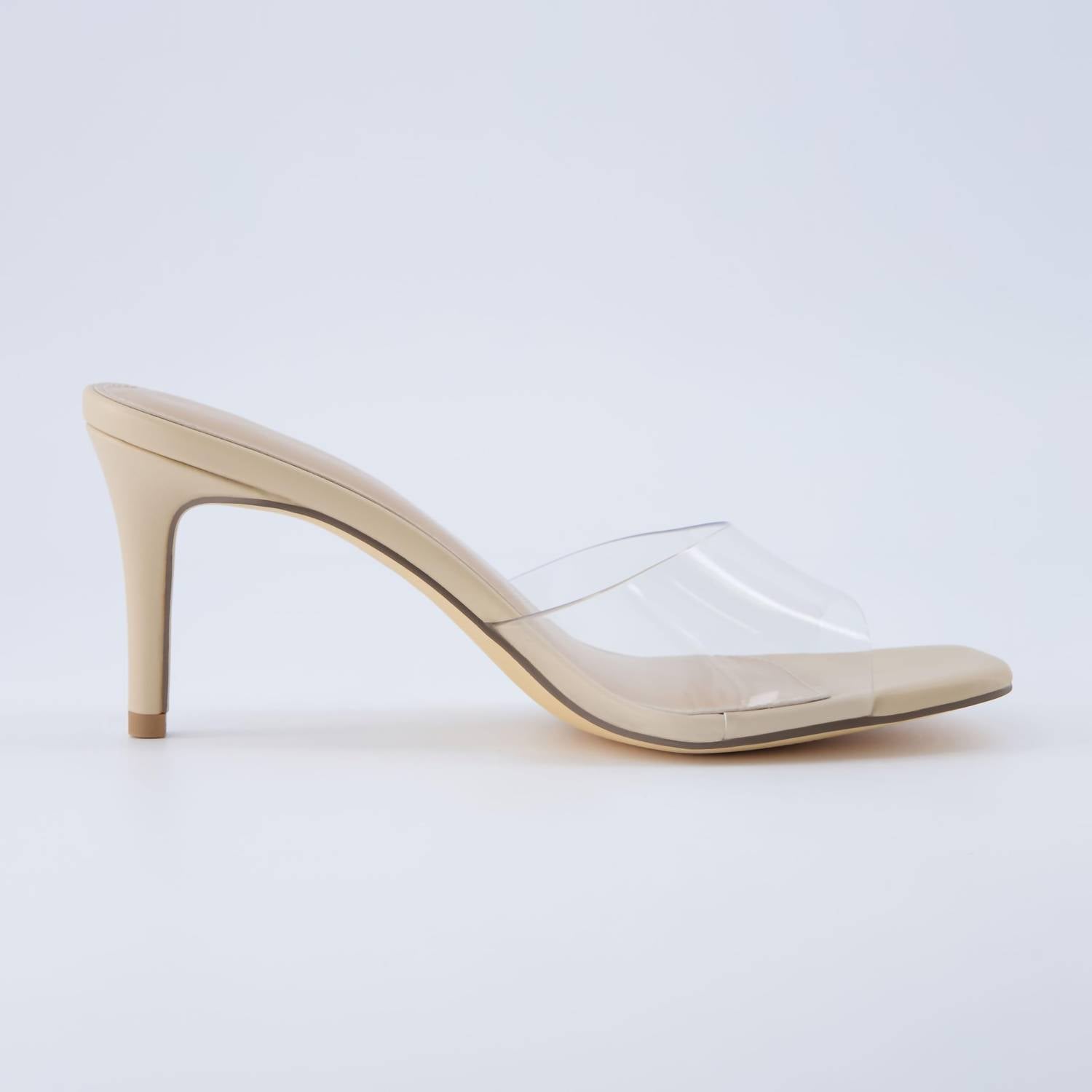 Женские сандалии Evie One Band Dress с прозрачными ремешками CUSHIONAIRE, Clear Clear — фото 4