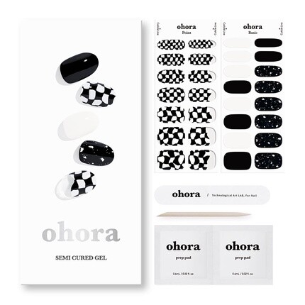 

[T] Полуотвержденные гелевые полоски для ногтей ohora N Checkers — работают с любыми лампами для ногтей салонного качества, долговечны, легко наносятся и удаляются — в комплект входят 2 подготовительные подушечки, пилочка для ногтей и деревянная...