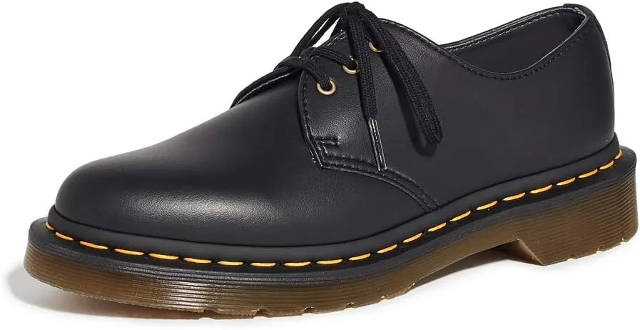 Ботинки Botinki Dr. Martens 1461 Vegan Black 14046001, унисекс, на шнурке, для взрослых, черный