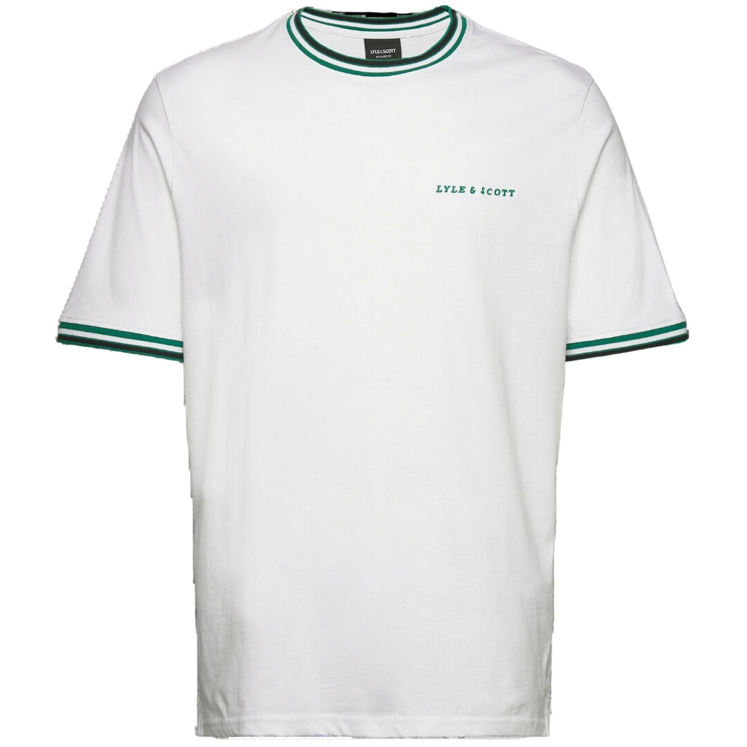 

Вышитая футболка с кружевом Lyle & Scott, белый
