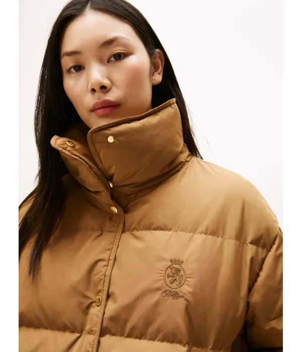 Пуховая куртка regular fit Tommy Hilfiger, коричневый — фото 4