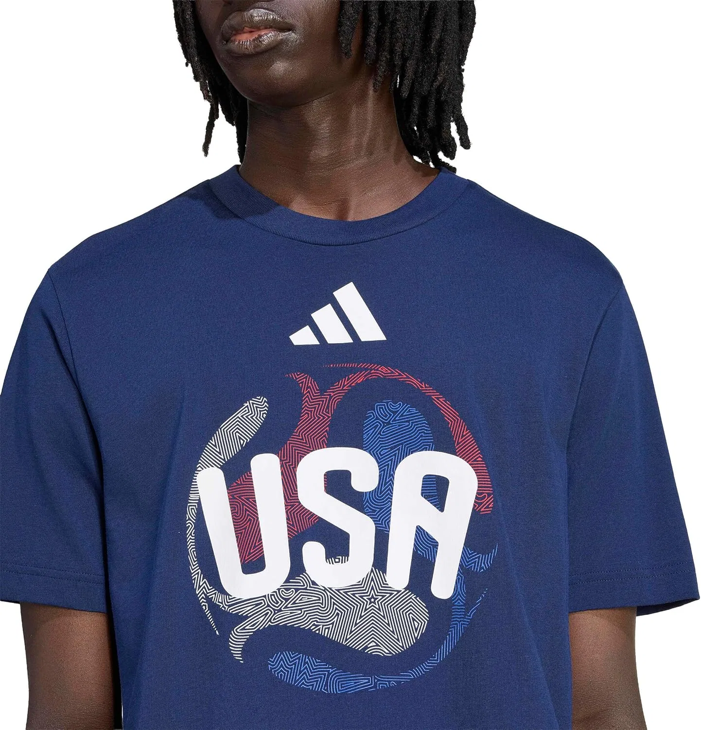 Футболка мужская adidas Team Navy Blue — фото 4