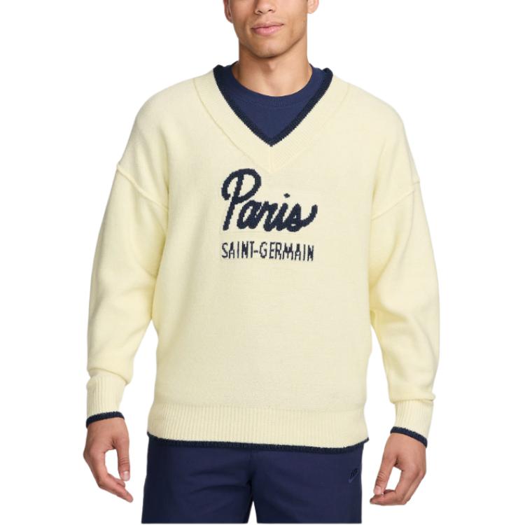 

Мужской футбольный джемперный свитер Paris Saint Germain Tech Pack Nike, Snowflake Gypsum