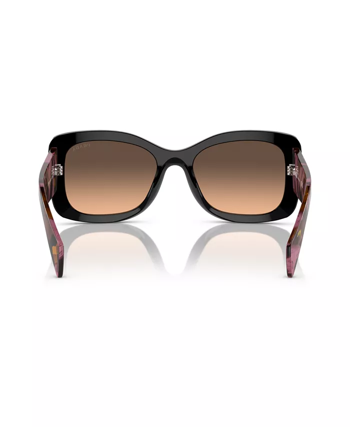 Женские солнцезащитные очки Lettering Oval, модель PR A08S PRADA, черный — фото 3