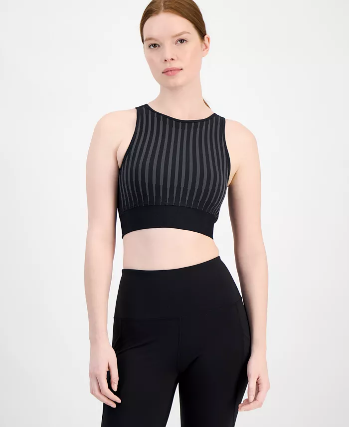 

Женский спортивный бюстгальтер с высоким воротом и вырезом на спине ID Ideology, черный