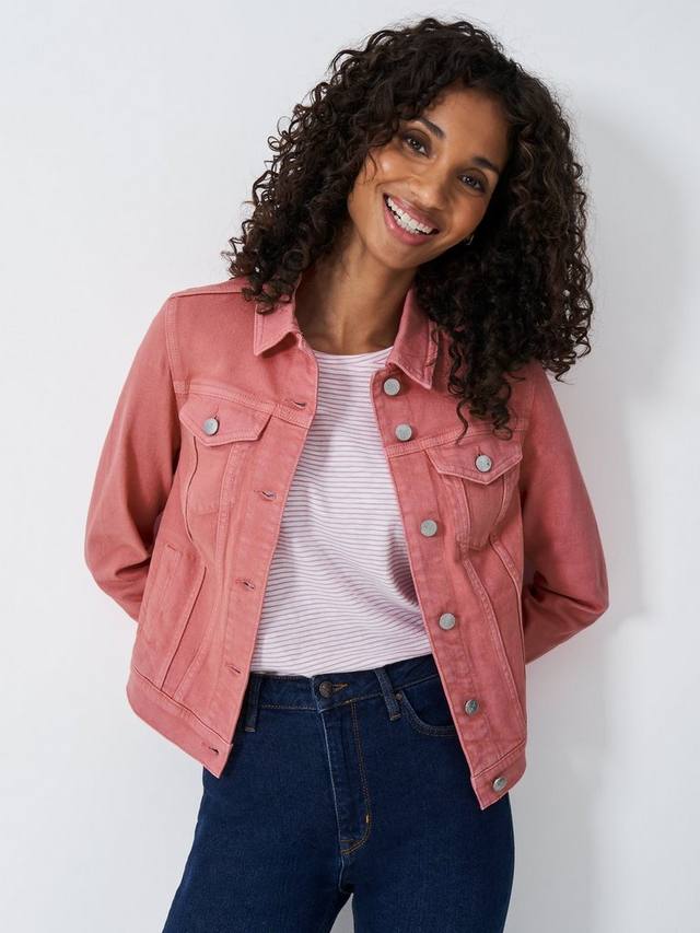 

Джинсовая куртка в западном стиле Crew Clothing, цвет Pastel Pink