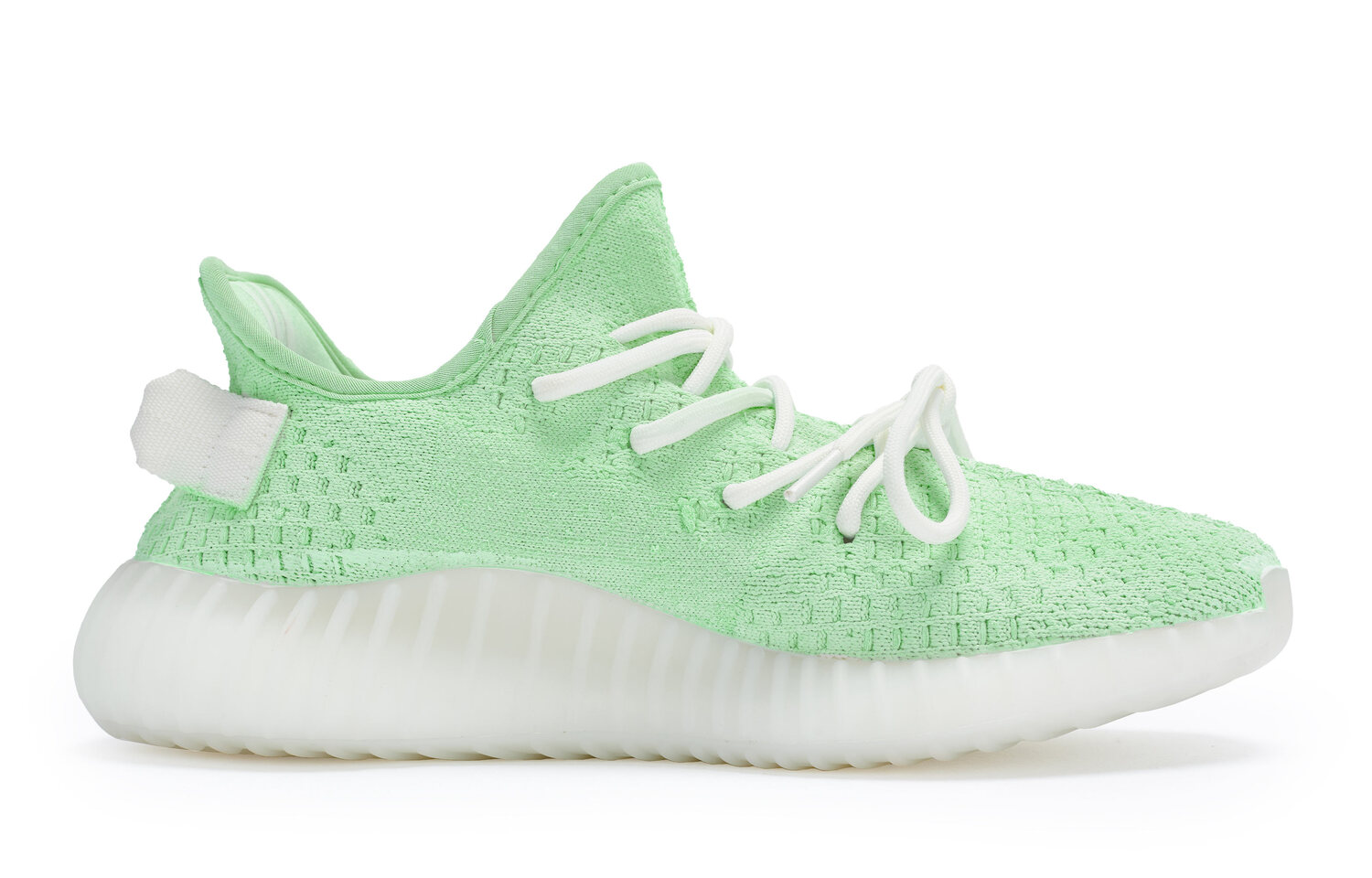 Yeezy Boost 350 V2 Антискользящие Износостойкие Низкие Повседневные Кроссовки Унисекс Белый Зеленый Adidas Originals — фото 4