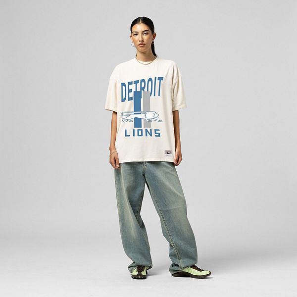 

Женская футболка boyfriend с логотипом Detroit Lions в кремовом цвете Mitchell & Ness, Бежевый, Женская футболка boyfriend с логотипом Detroit Lions в кремовом цвете Mitchell & Ness