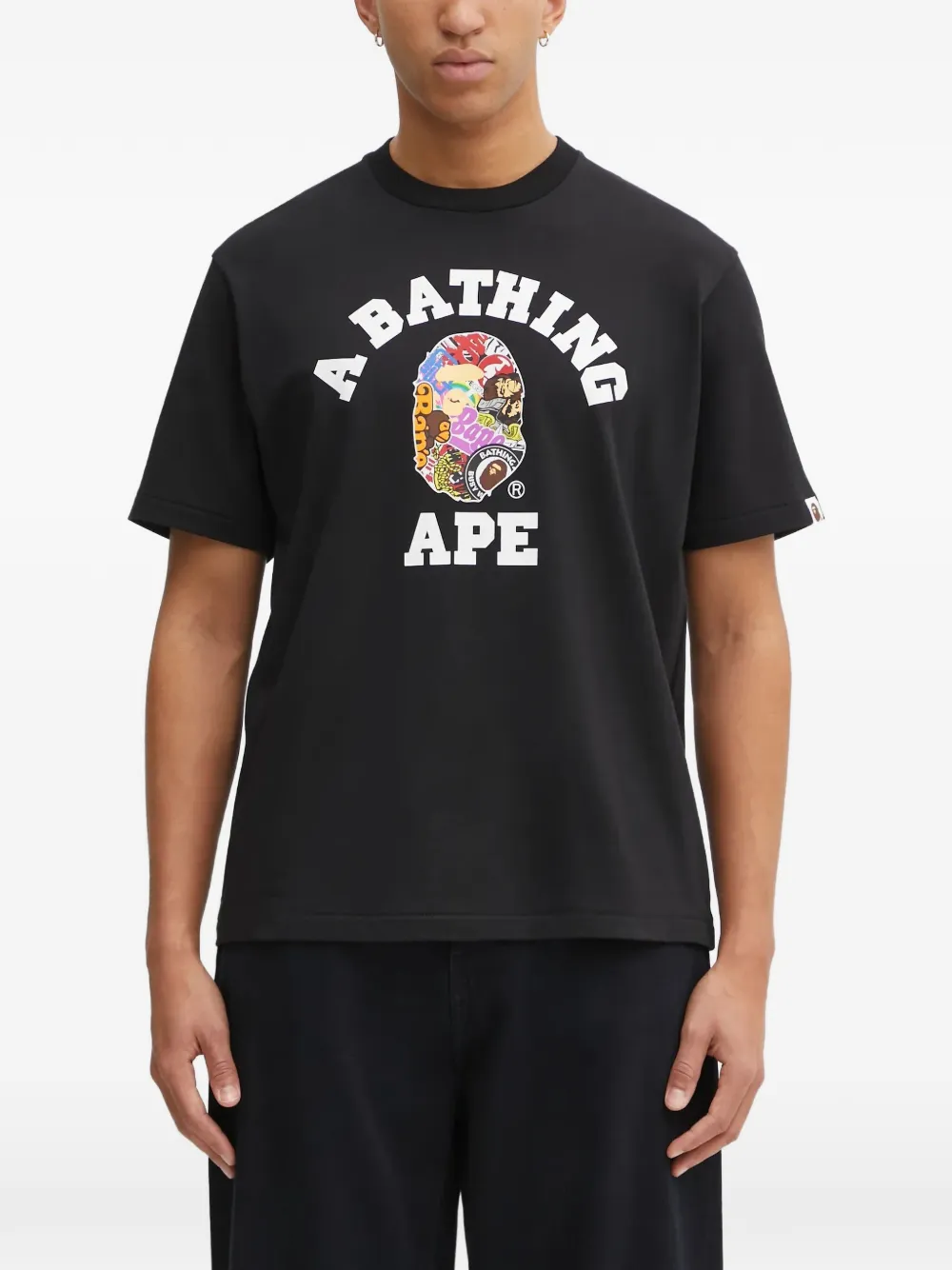 

Футболка с принтом логотипа A BATHING APE, черный
