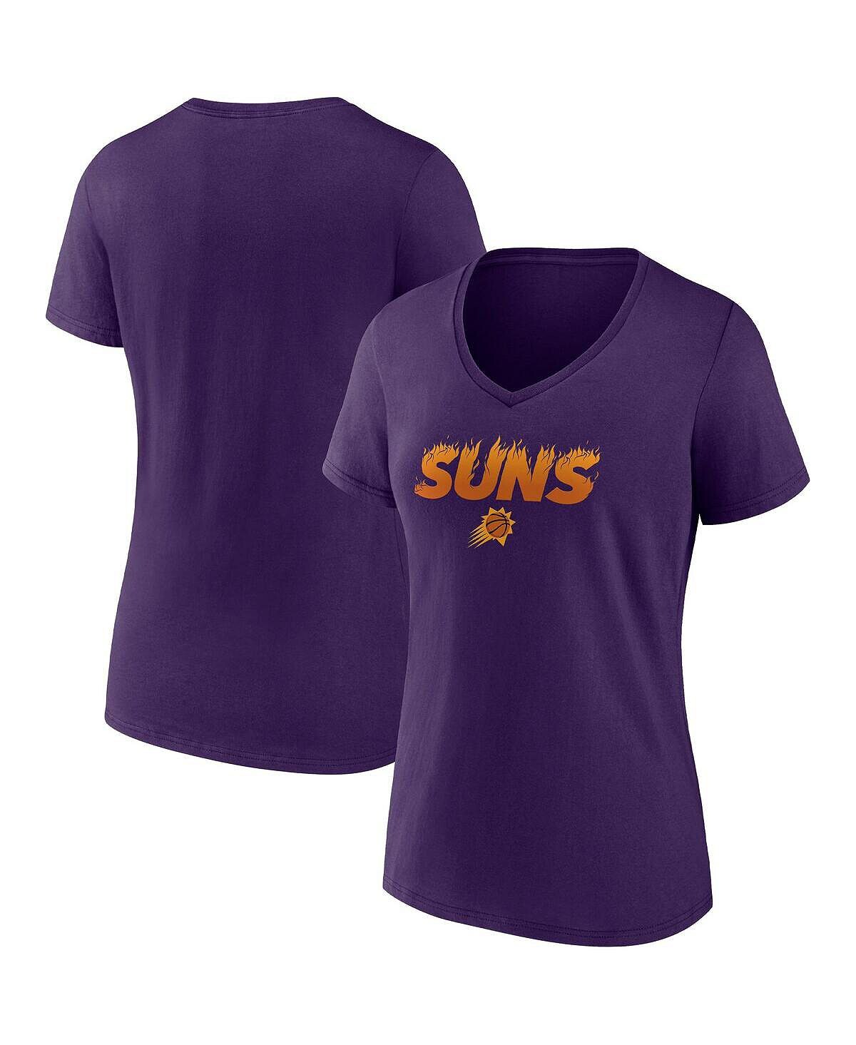 

Женская фиолетовая футболка Phoenix Suns Hometown Collection On Fire с v-образным вырезом Fanatics, Фиолетовый, Женская фиолетовая футболка Phoenix Suns Hometown Collection On Fire с v-образным вырезом Fanatics