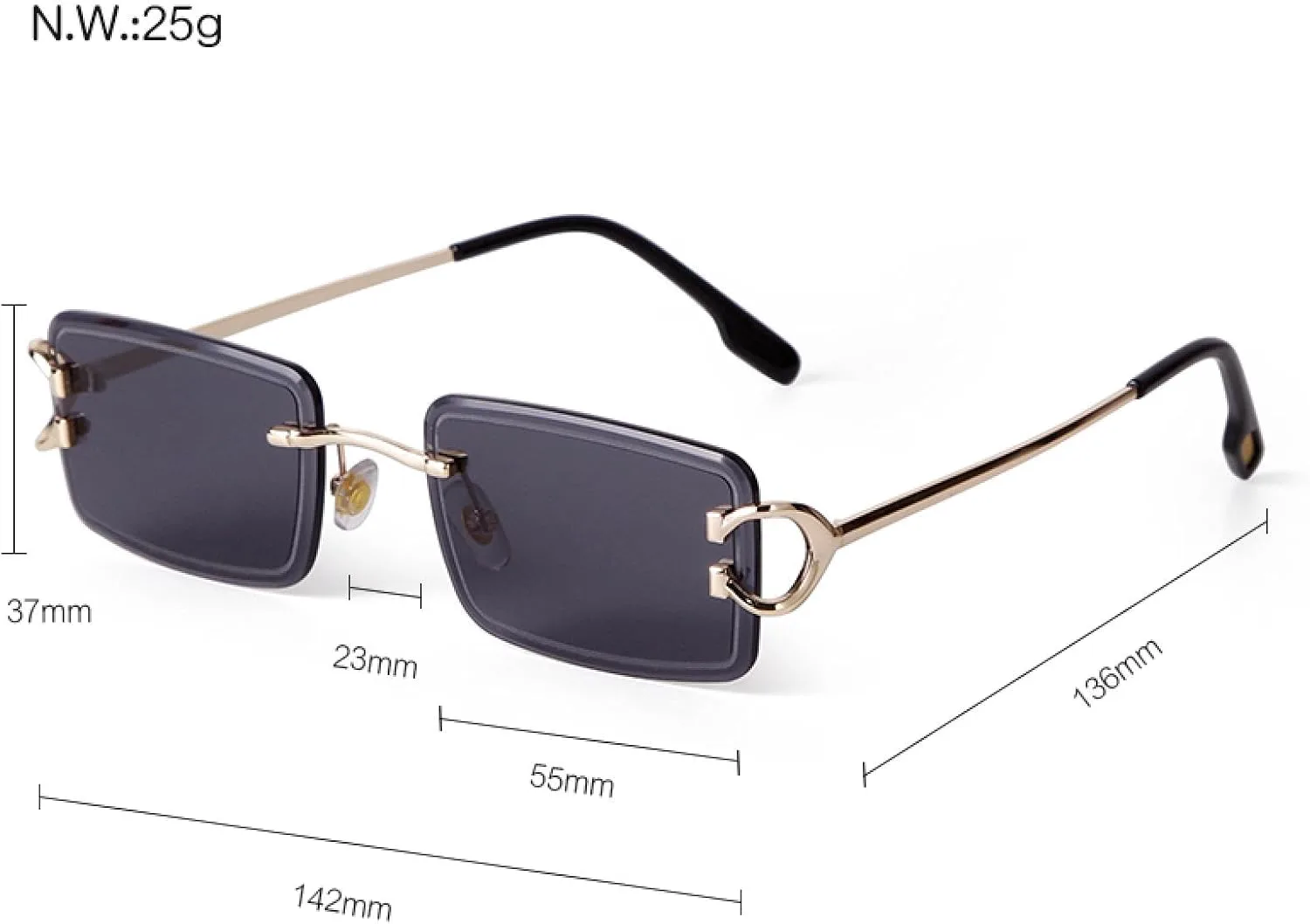 

Модные солнцезащитные очки без оправы для женщин и мужчин, высококачественные солнцезащитные очки с градиентом UV400 синего цвета для женщин и мужчин WNCKSQ, C4