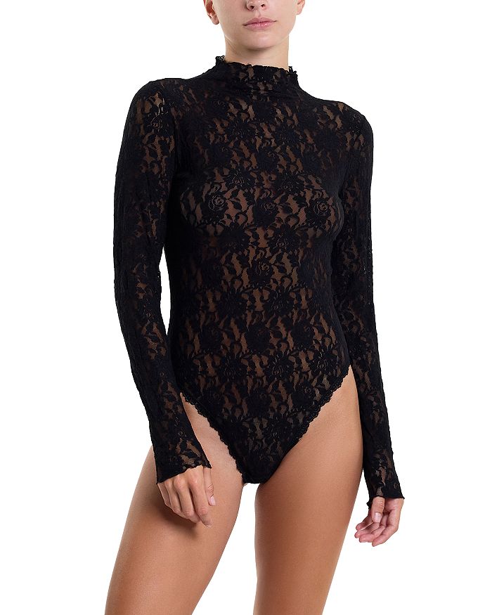 

Боди с кружевными вставками Signature Hanky Panky, черный