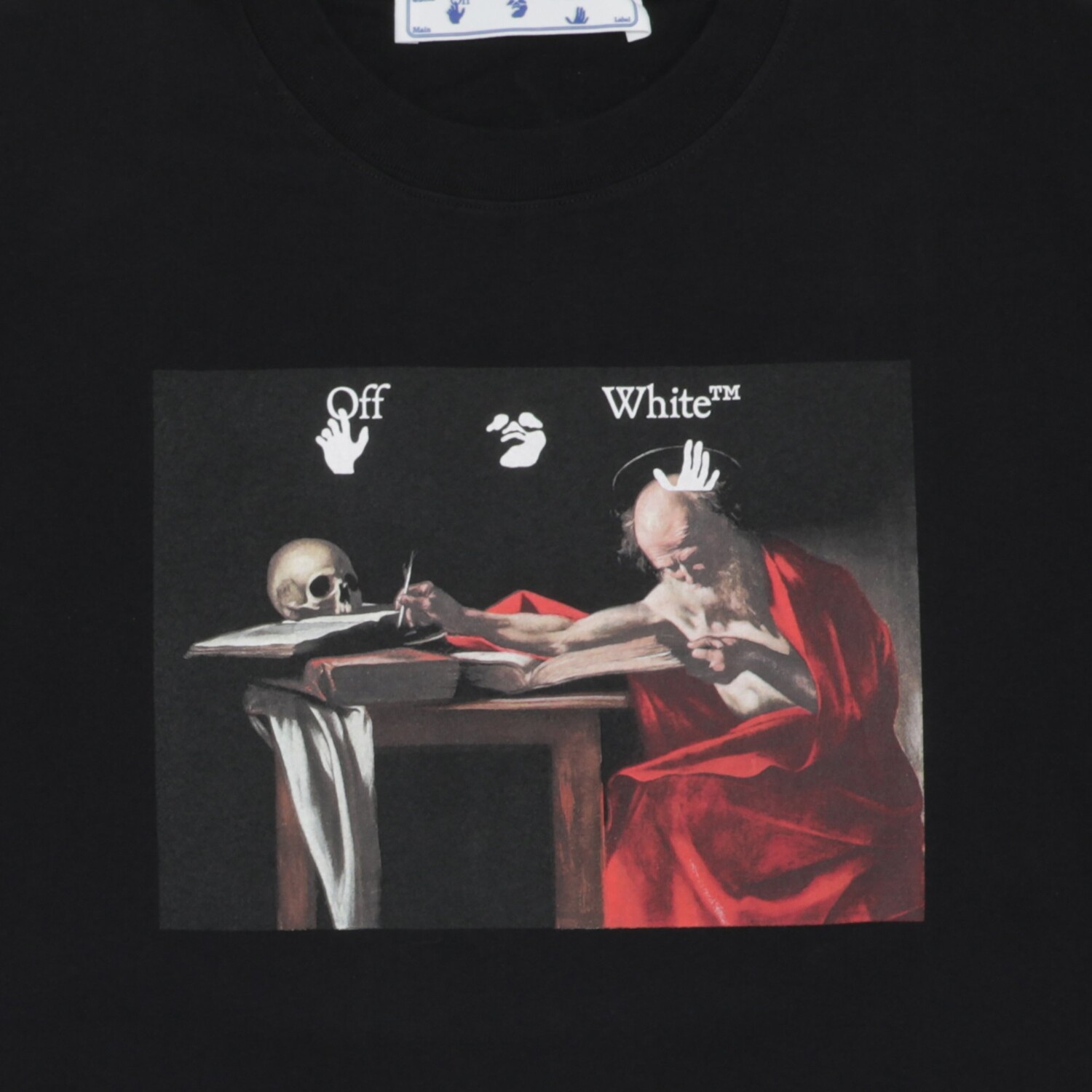 Off-White Футболка Caravaggio с короткими рукавами, цвет Черный/Красный — фото 3