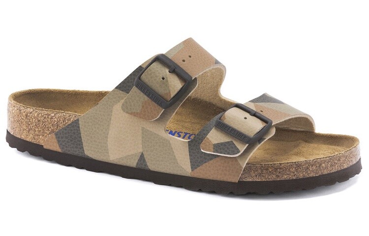 Шлепанцы Arizona унисекс камуфляж коричневый Birkenstock — фото 2