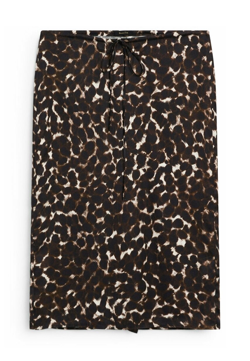 

Юбка-карандаш ANIMAL PRINT Massimo Dutti, крапчатый темно-коричневый