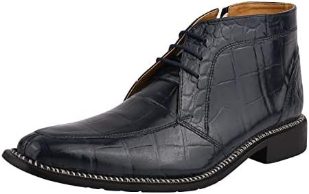 

Мужские туфли LIBERTYZENO с крокодиловым тиснением, кожаные, высокой голени, на шнуровке, для взрослых, на Рождество, темно-синий