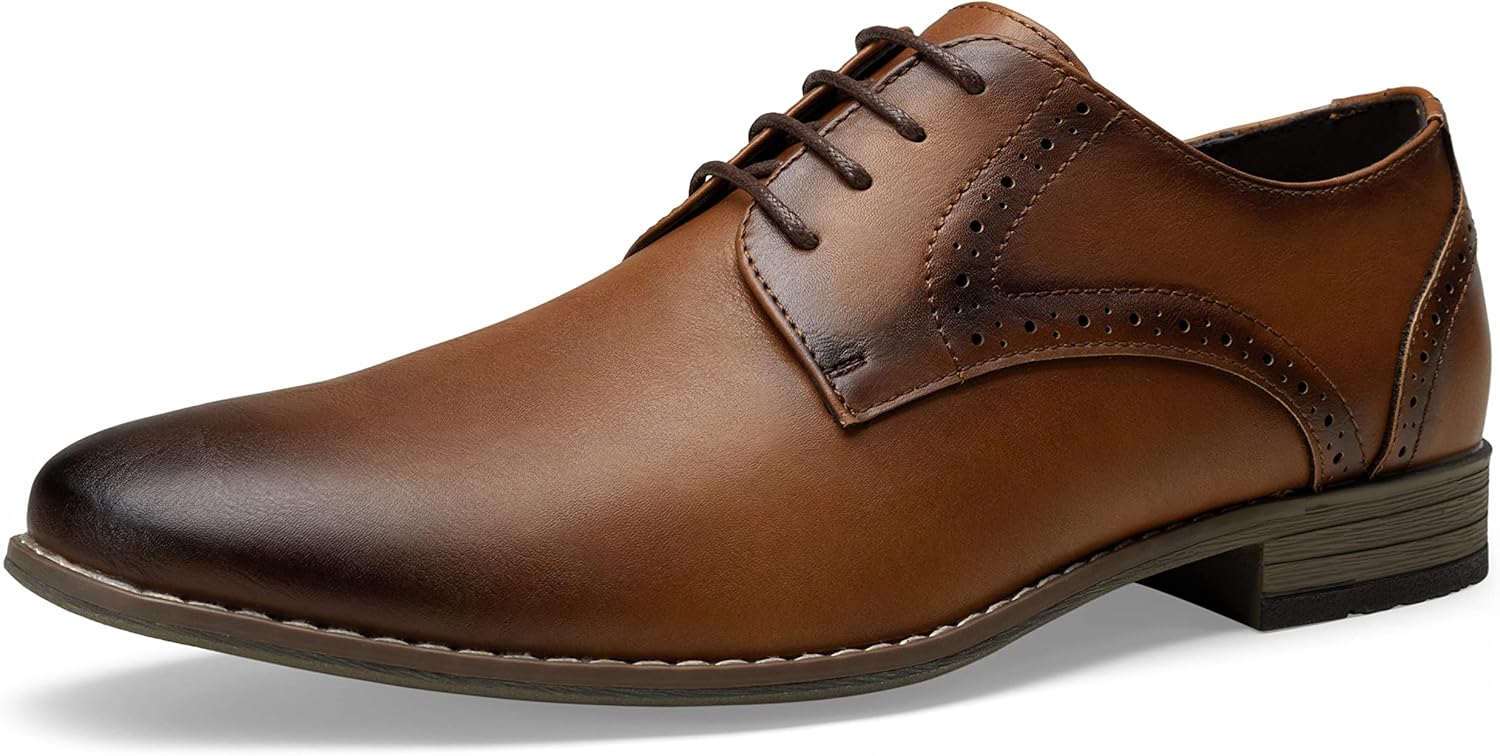 

Мужские оксфорды Jousen с простым носком Классические формальные дерби, коричневый