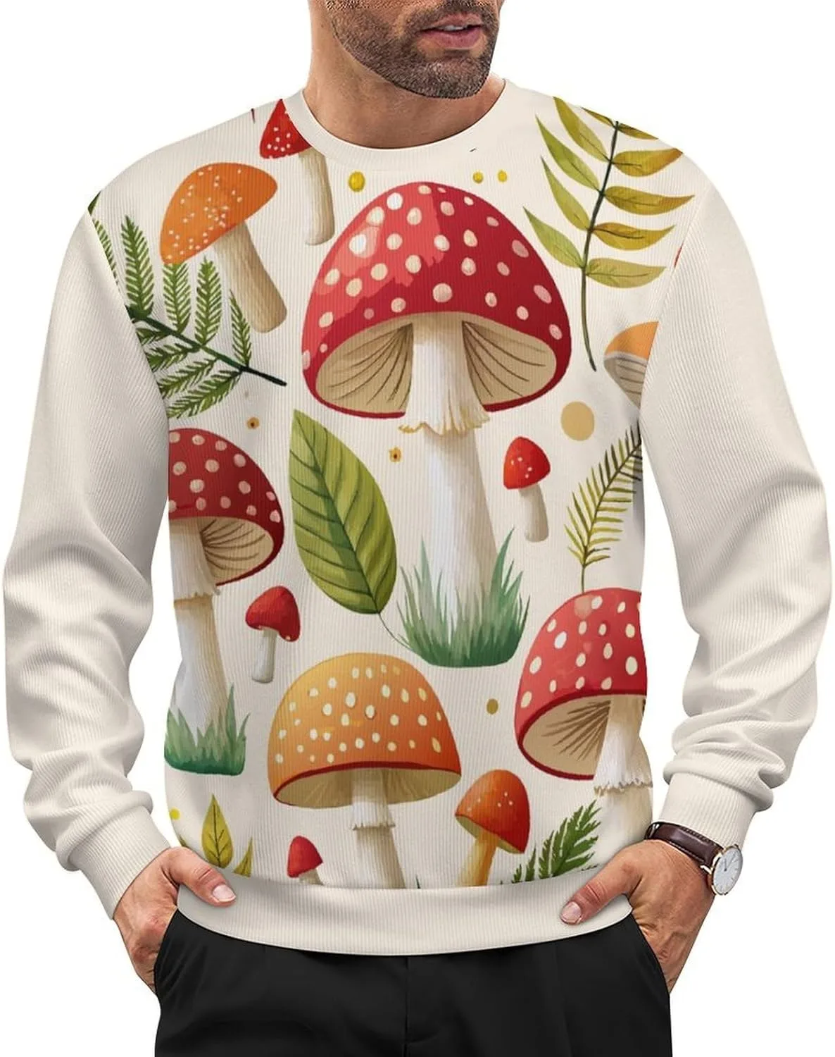 

Свитер с принтом Animal Print, мужской, с длинными рукавами HLSDFRES